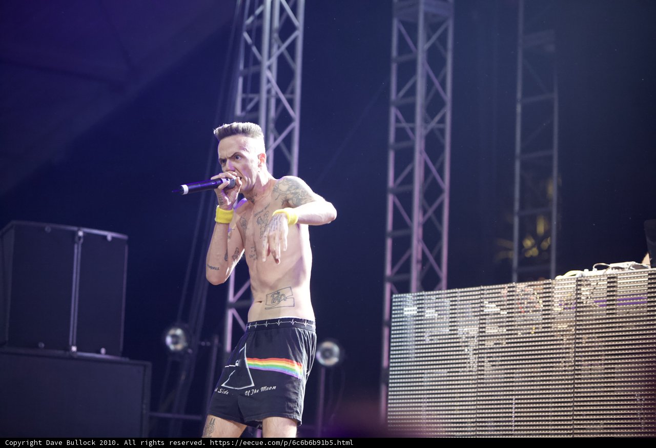 Tattoed Singer on Coachella Stage