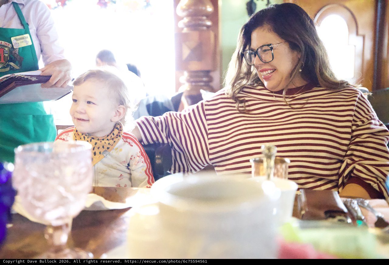 Mother and Daughter Dining at Madonna Inn Restaurant