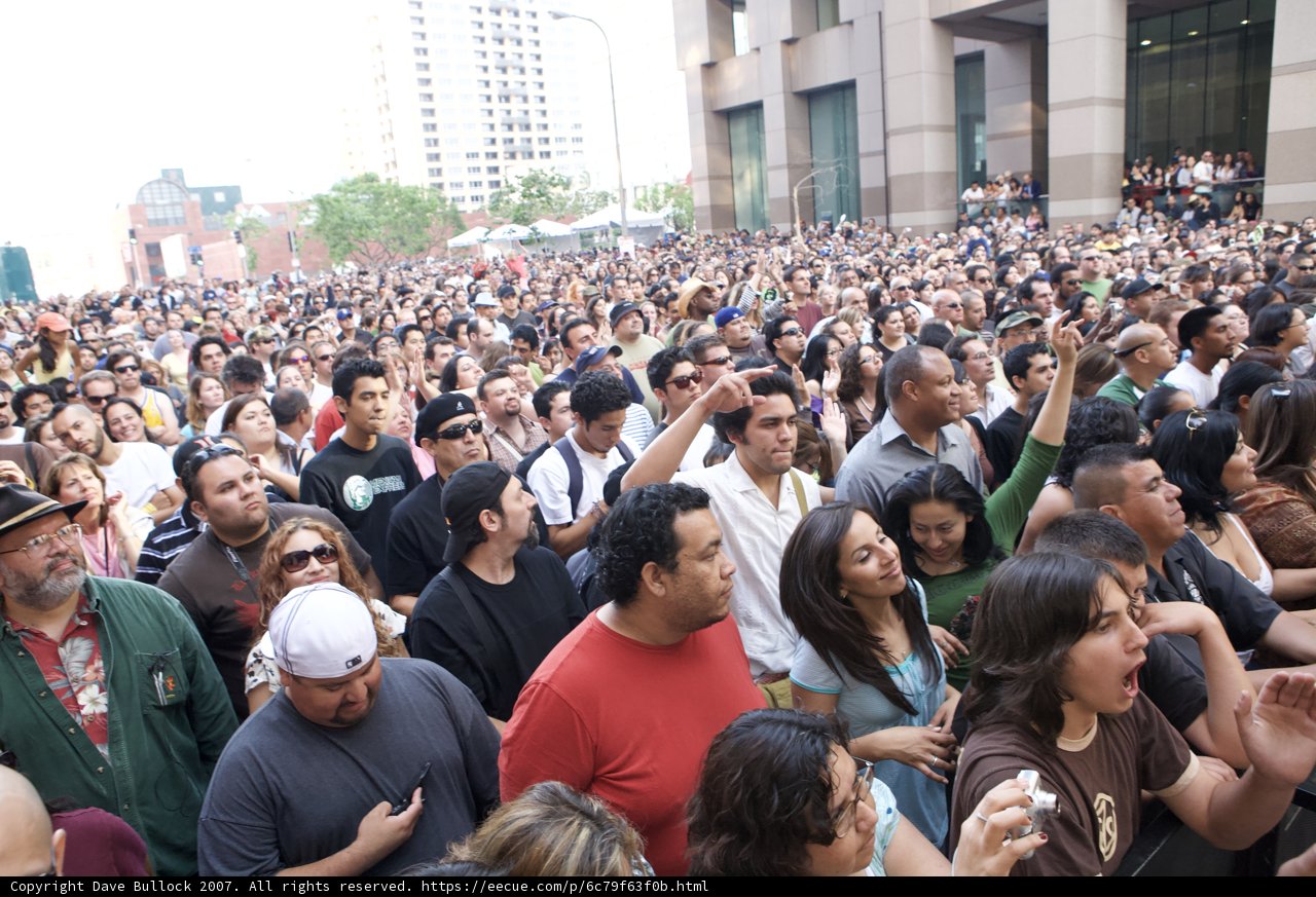 Grand Crowd of People at Ozomatli Concert