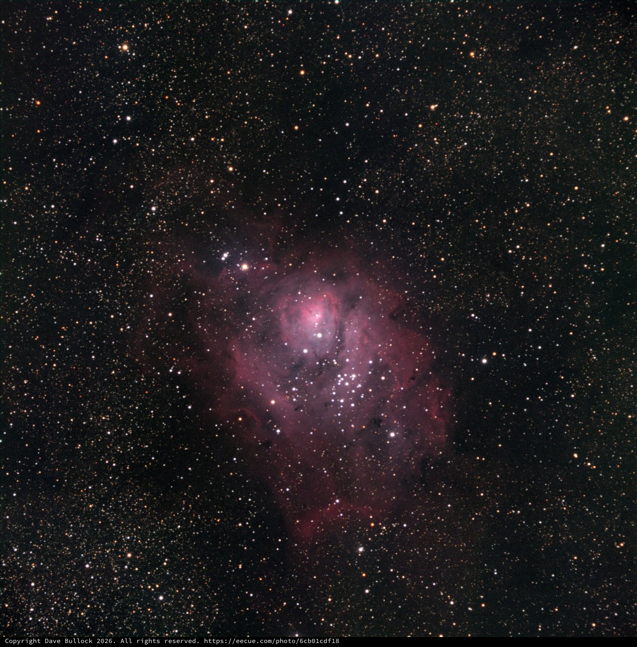 M8 Lagoon Nebula - LRGB Astrophotography from Backyard Observatory