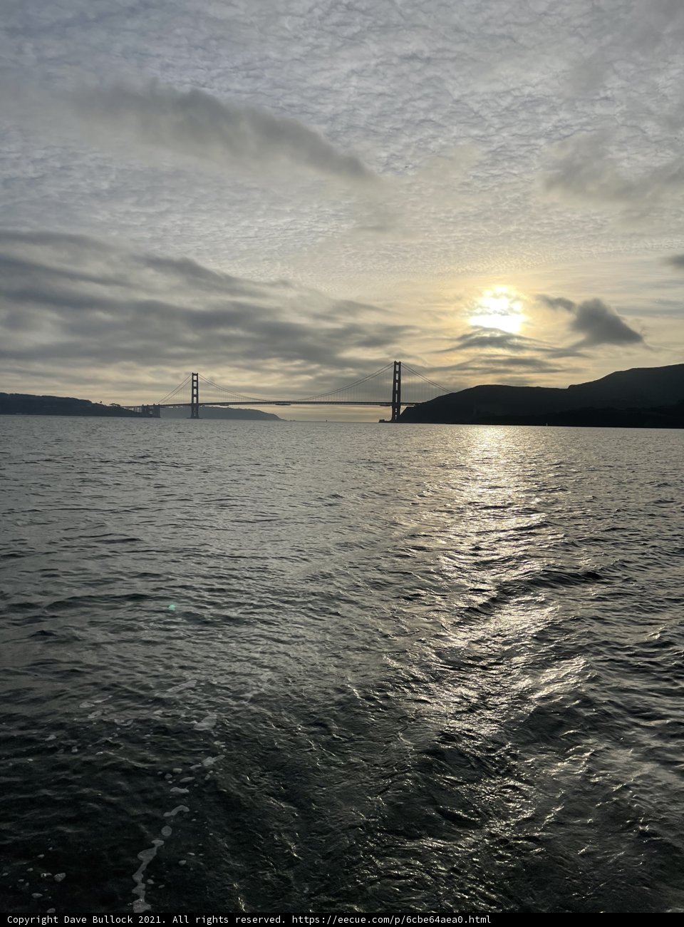 A Captivating View of the Golden Gate Bridge at Sunset