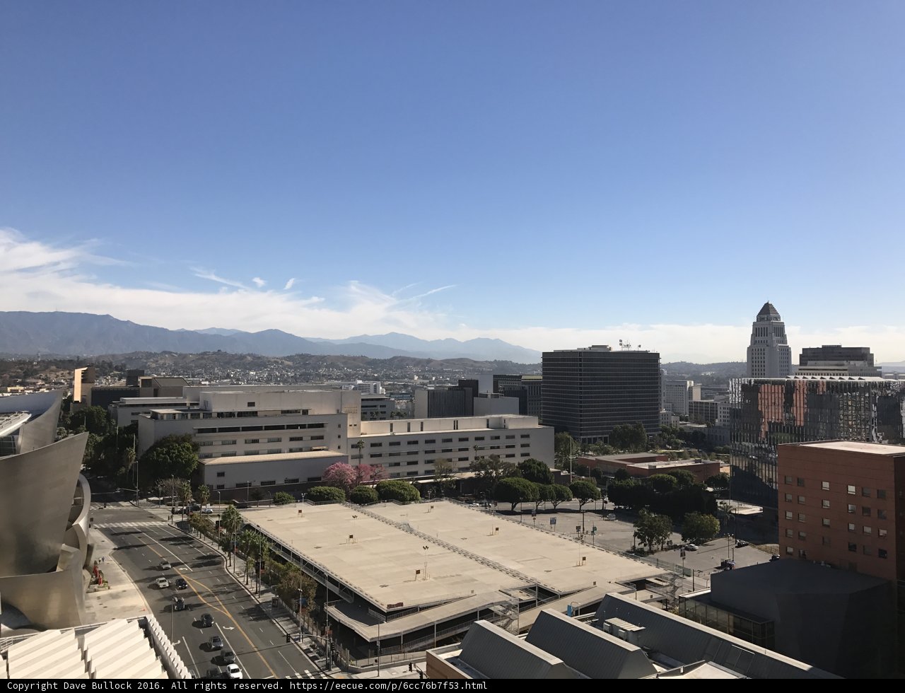 Cityscape from atop a Los Angeles building