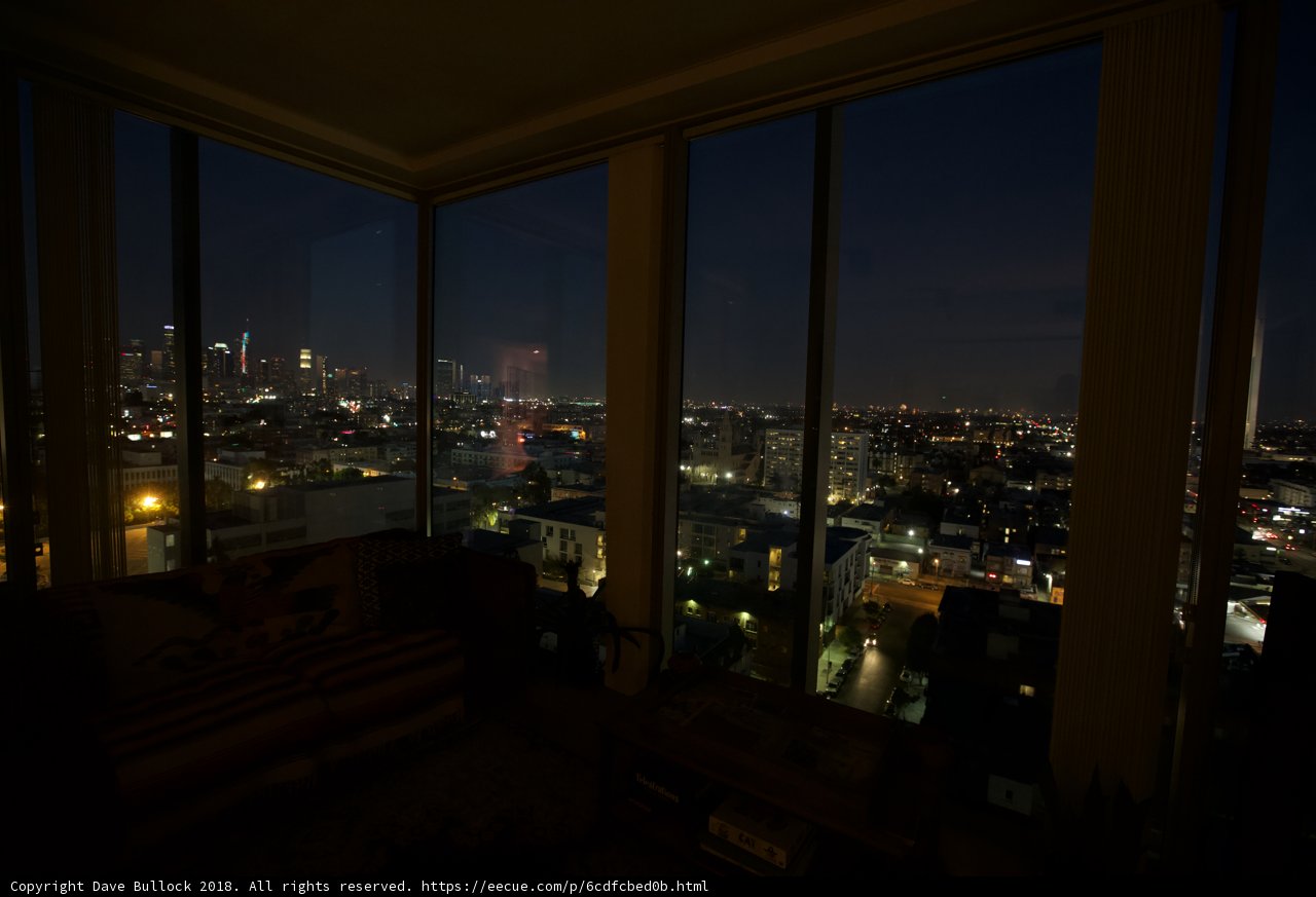 City Nightscape from Living Room Window