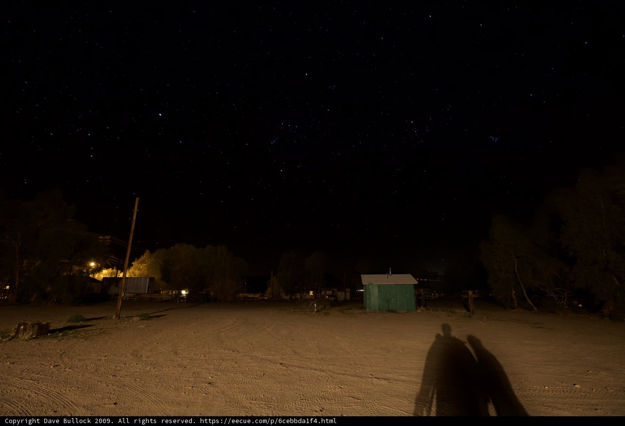 Silhouette under the Starry Sky