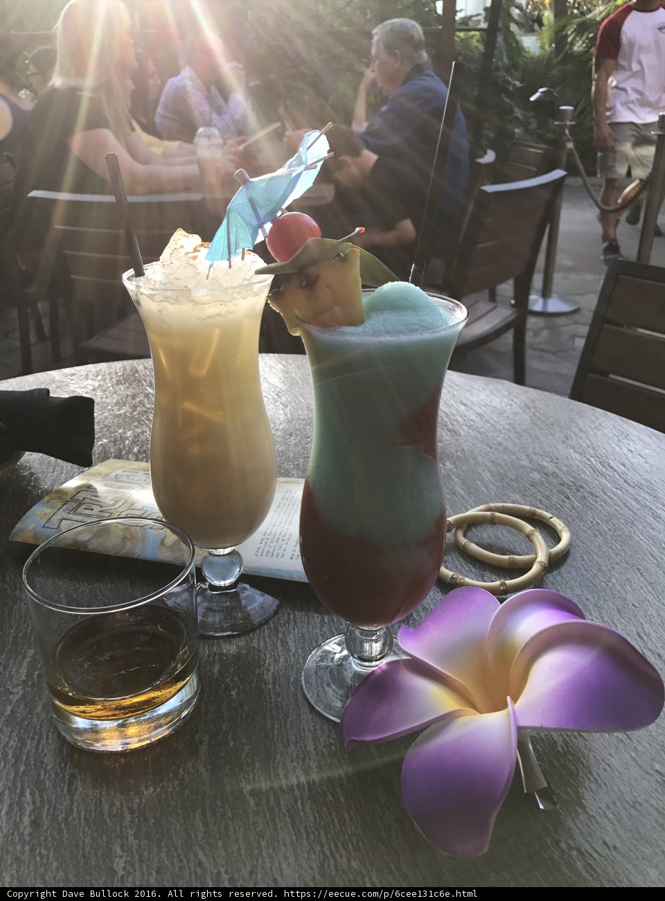 Drinks and Flowers at Disneyland Hotel