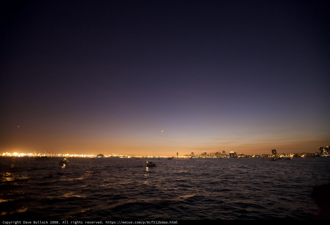 City Lights Reflected on the Water
