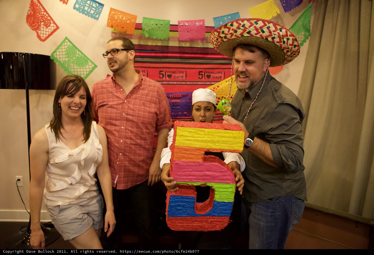 Cinco Años: Fiesta Anniversary Celebration with Piñata Number Five