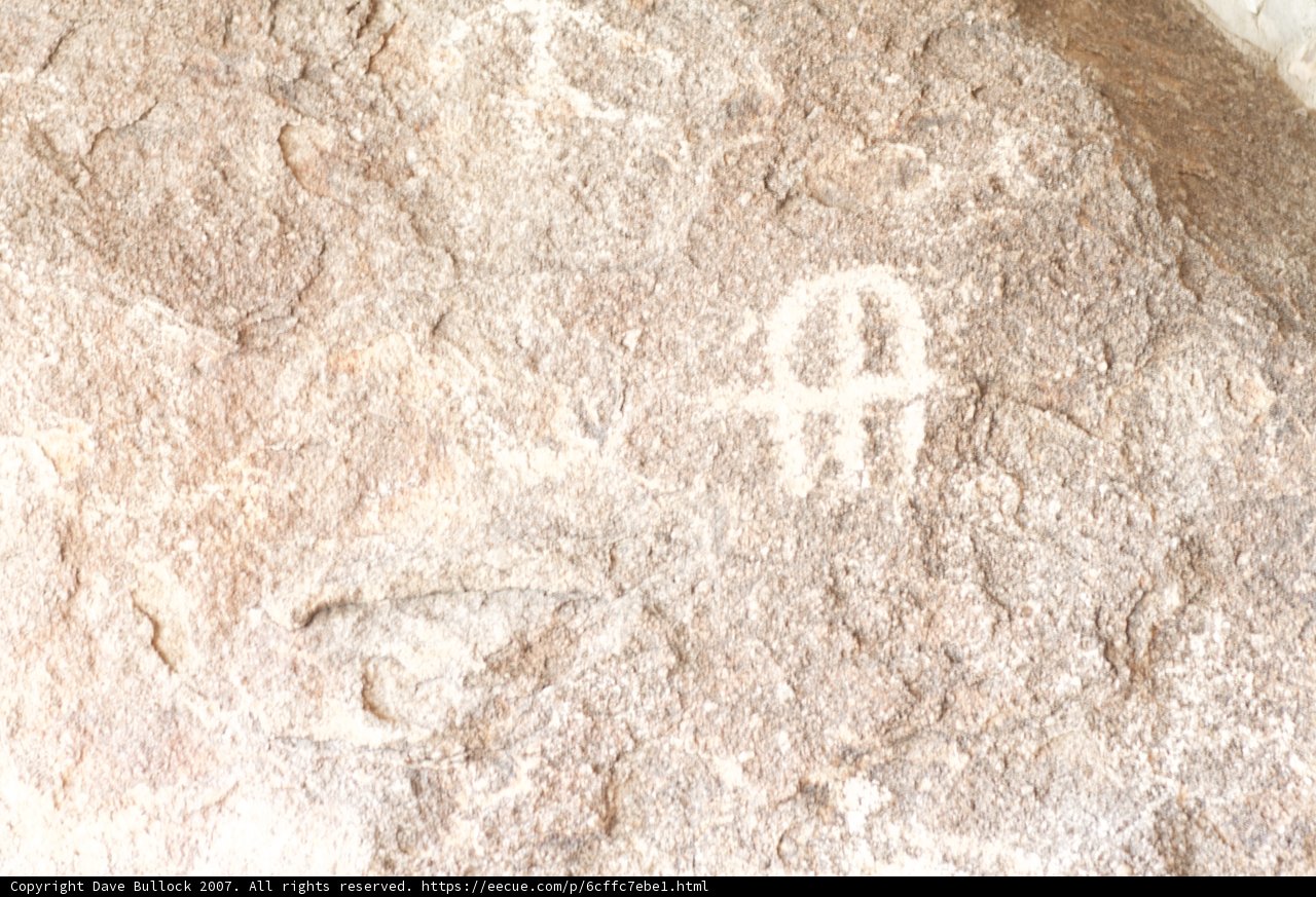 Ancient Carving on Rocky Texture