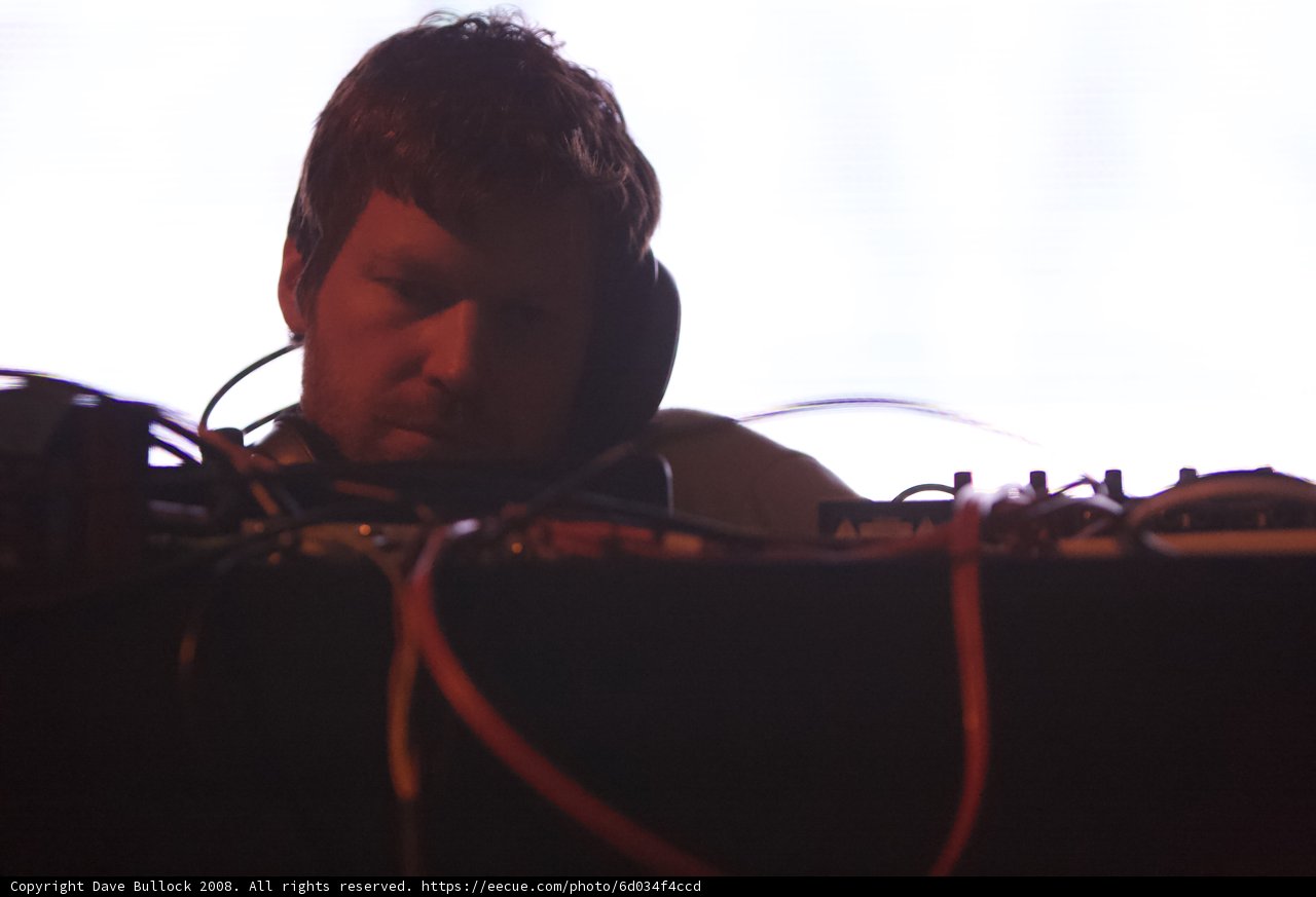 Aphex Twin Entertaining the Crowd with Headphones On