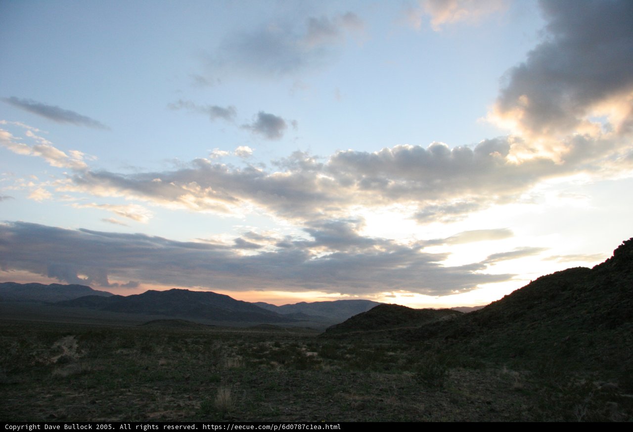 Desert Sunset with Clouds
