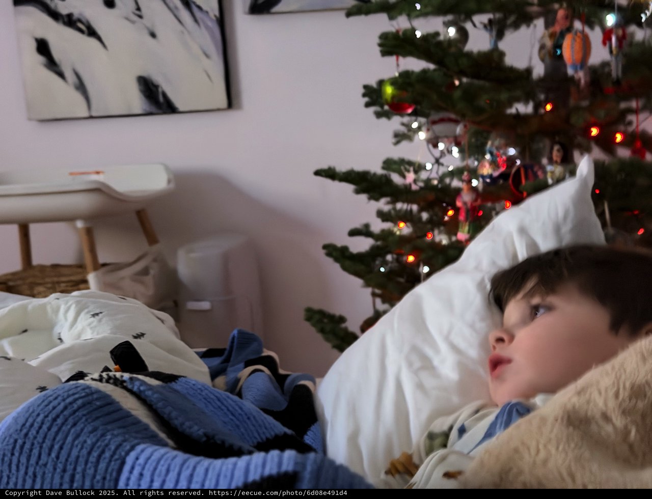 Child's Wonder on Christmas Morning