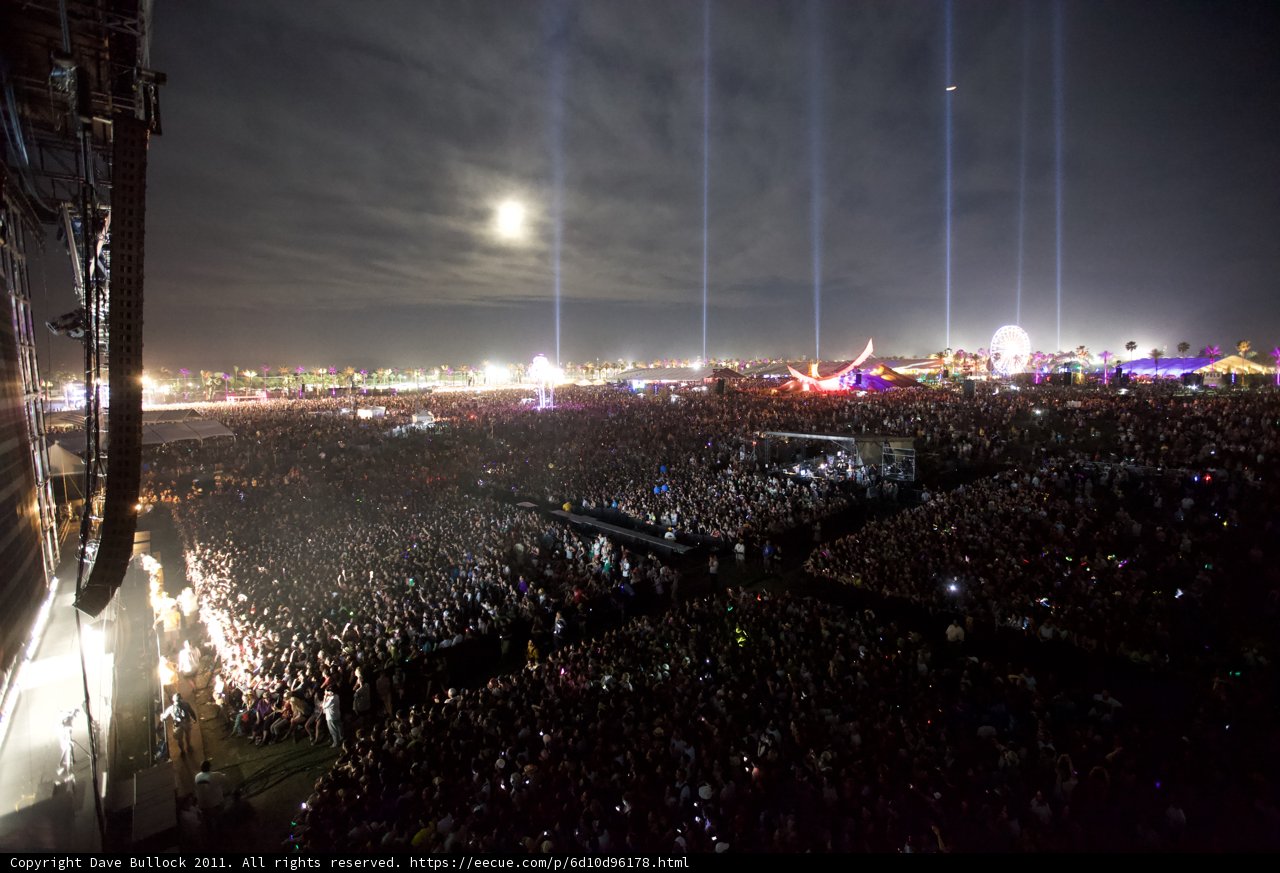 Illuminated Concert Crowd