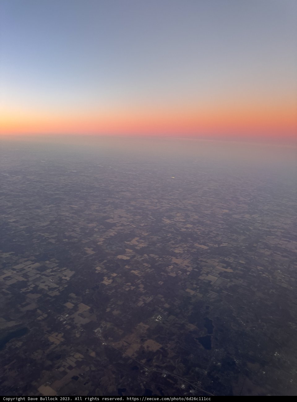 Aerial View of December Sunset