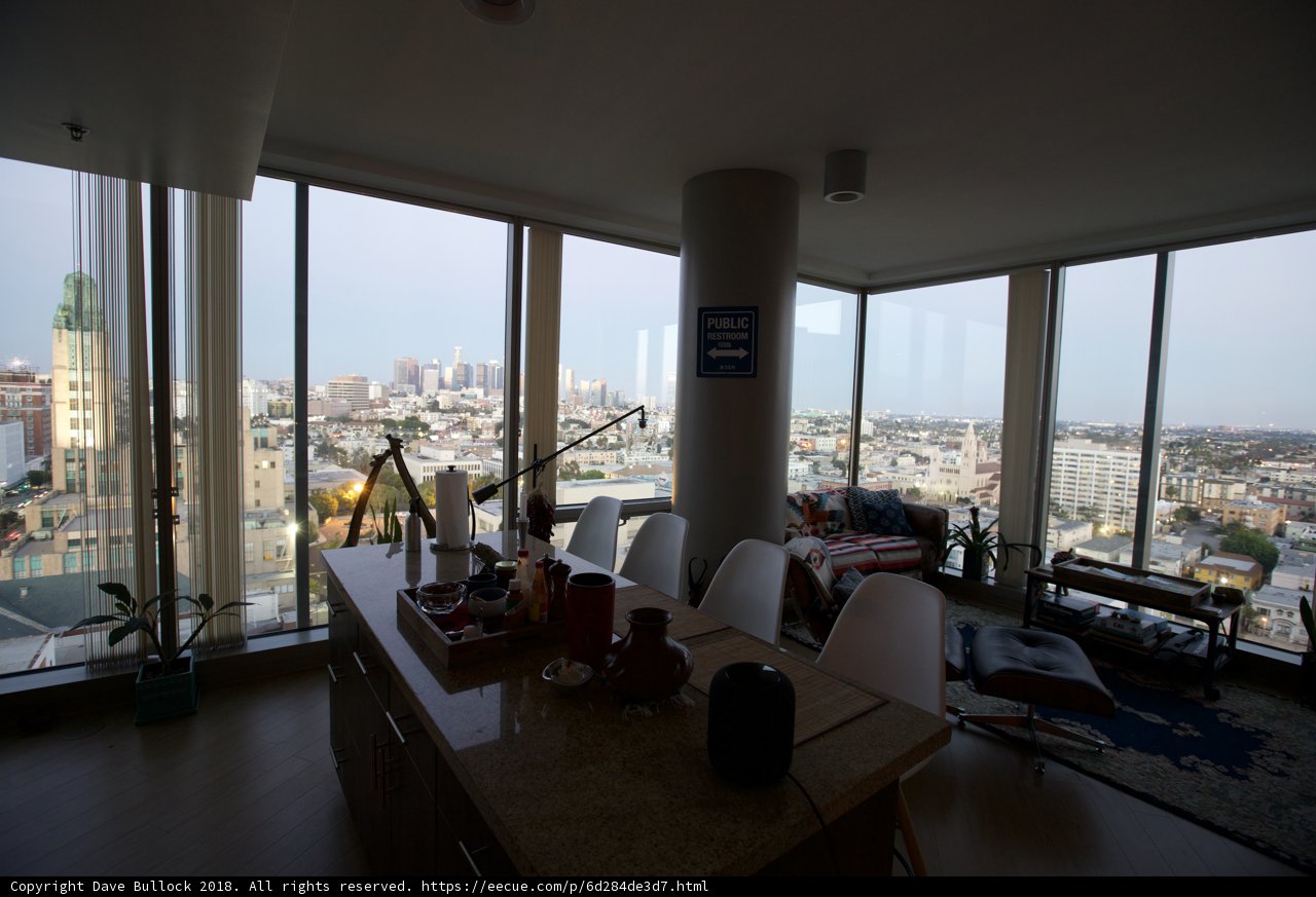 City View from a Penthouse Living Room