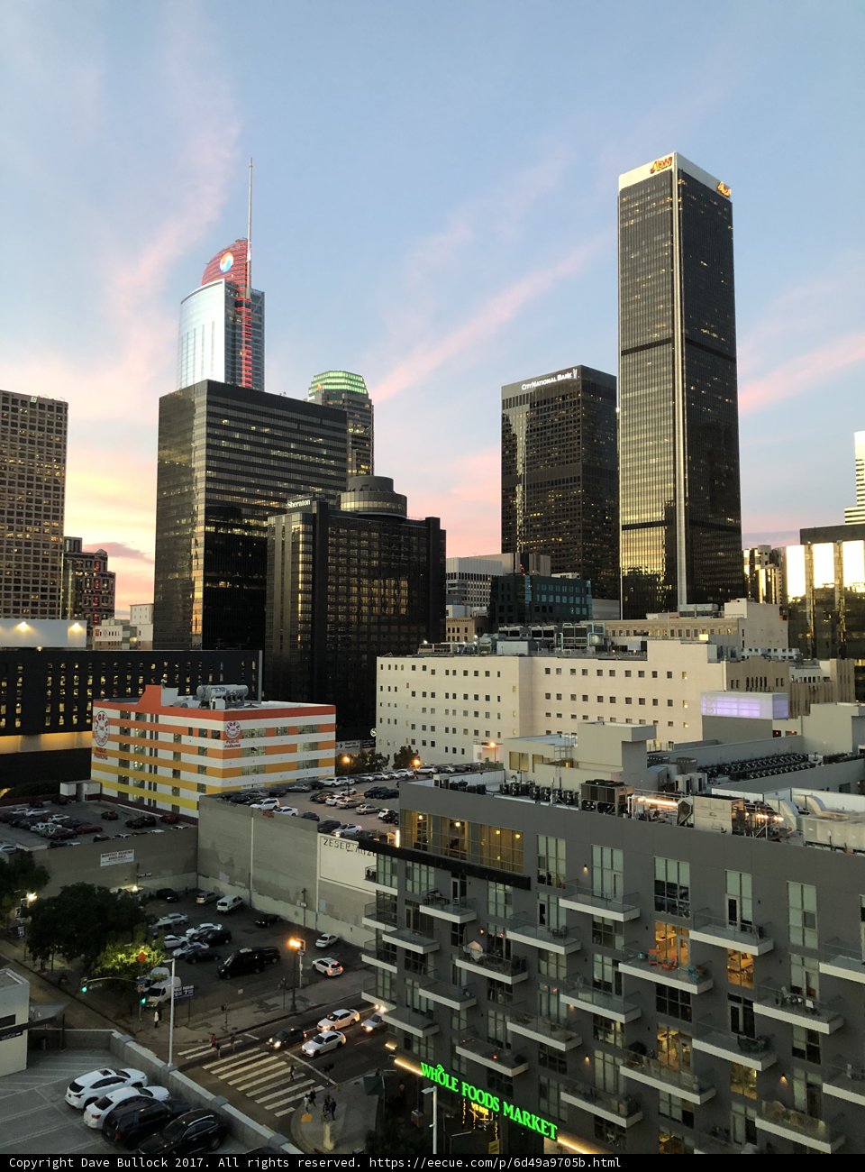 Sunset over Downtown Los Angeles
