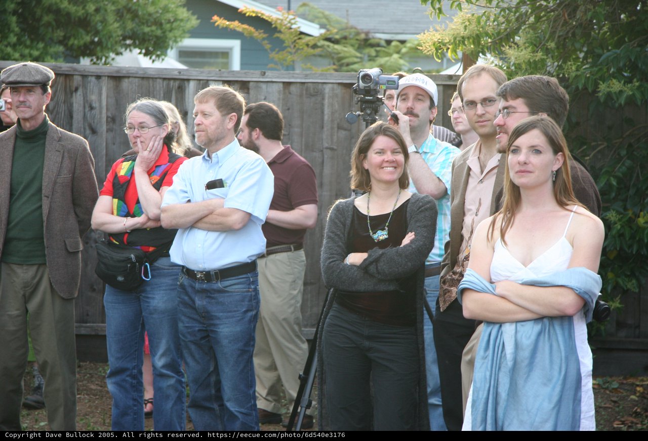 Crowd Gathered at Outdoor Backyard Event 2005
