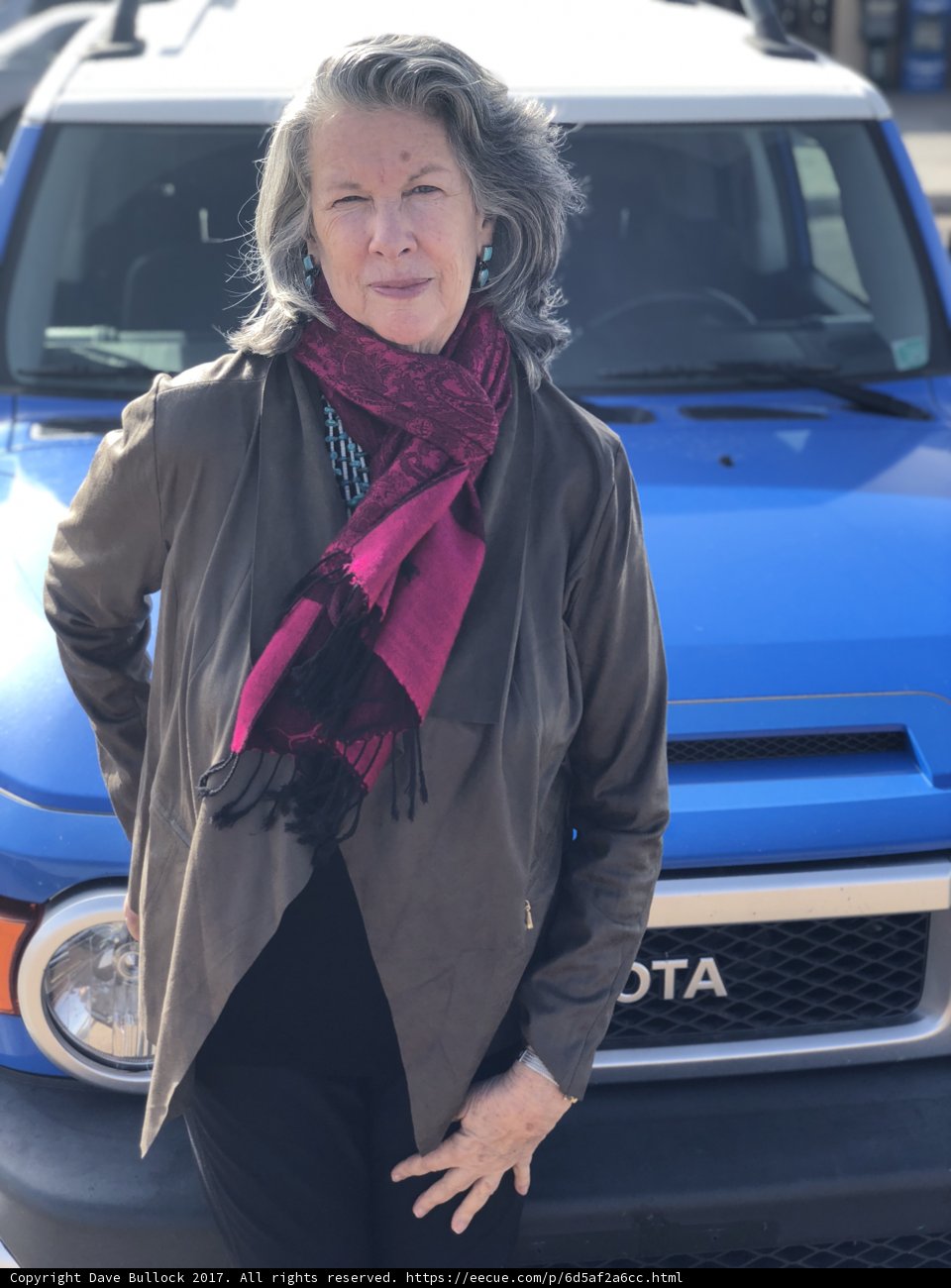 Rhoda B and her Blue FJ Cruiser