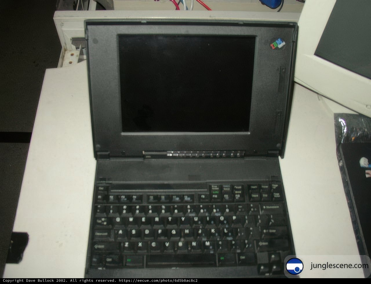 Vintage Laptop Computer on Desk