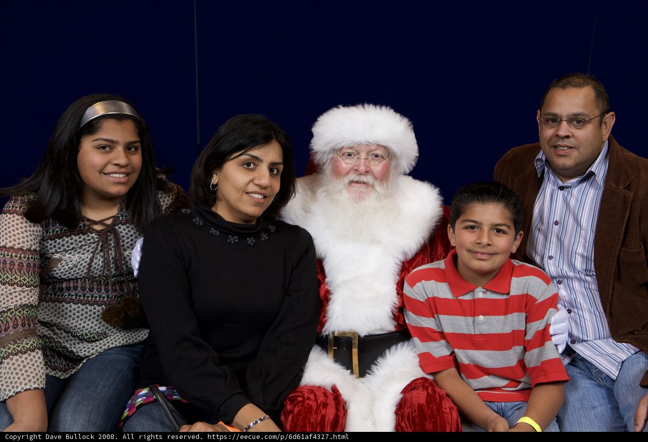 Family Festive Photo with Santa