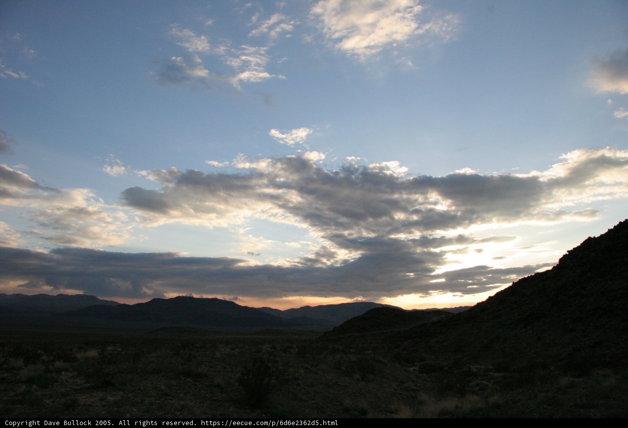 Desert Sunset with Majestic Clouds