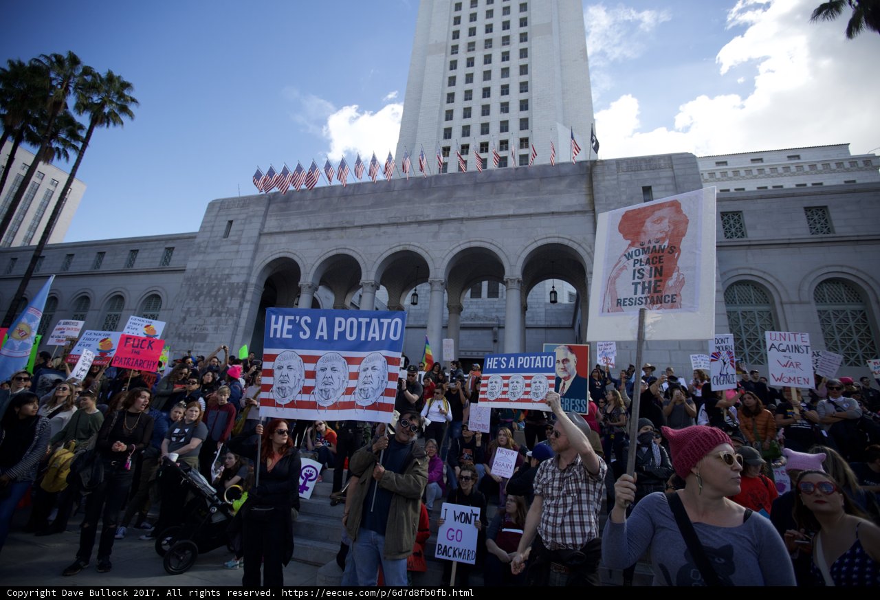 Women's March Protest in Grand Park, Los Angeles