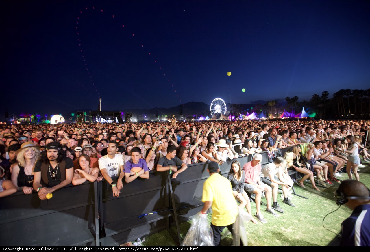 Coachella Crowd Rocks Out Under the Night Sky