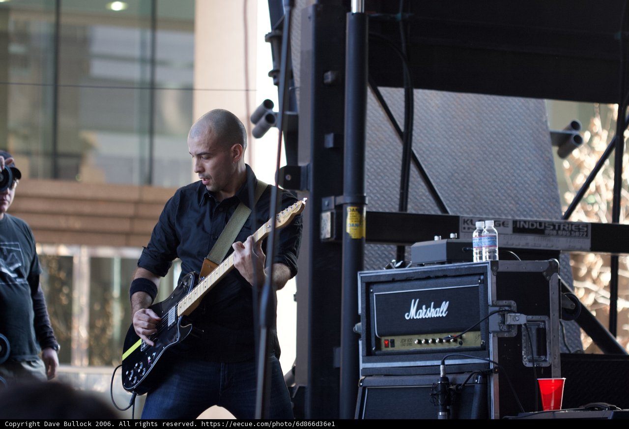 Guitar duet on stage