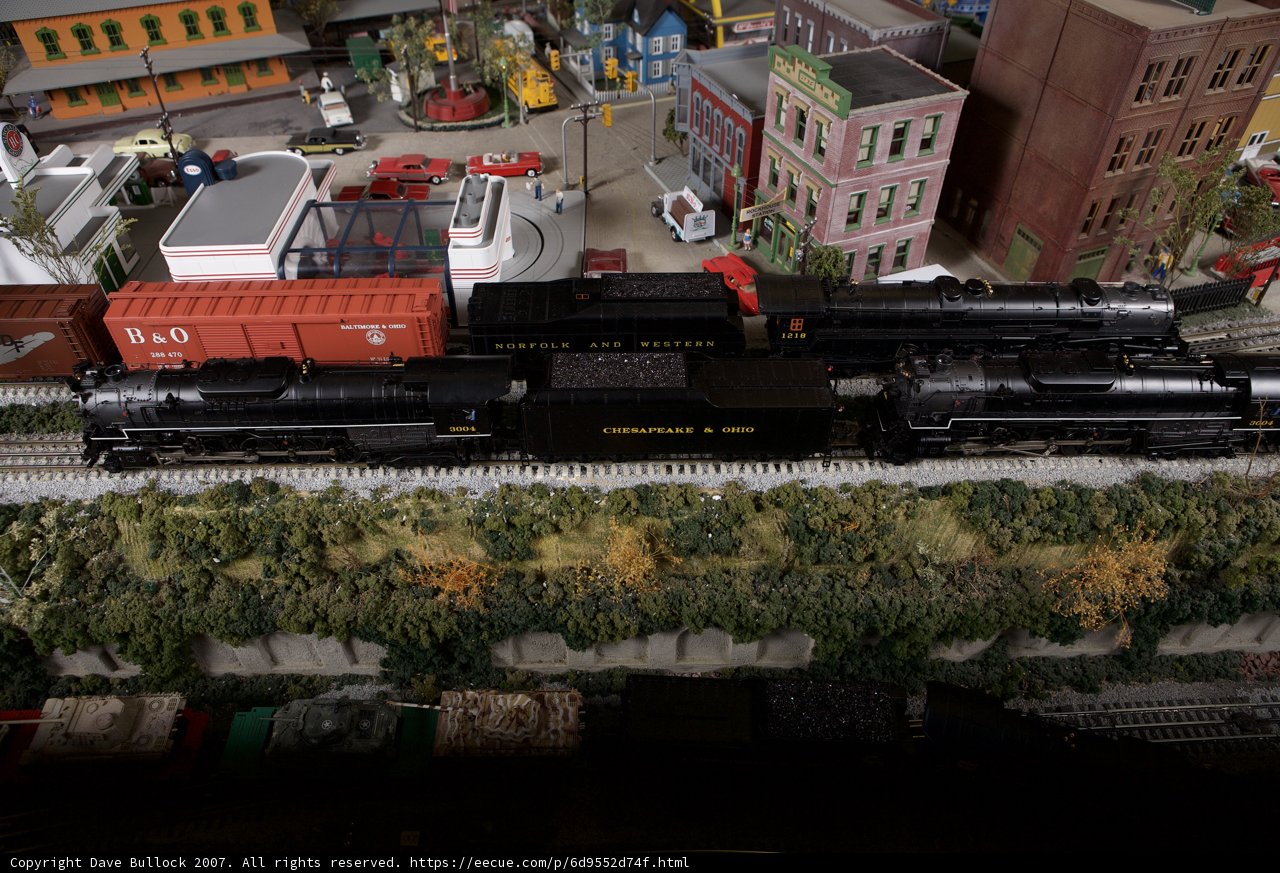 Toy Train Set in a Metropolis