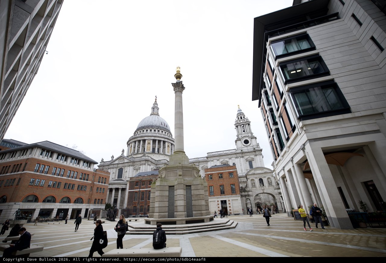 Paternoster Square with St Paul's Cathedral View