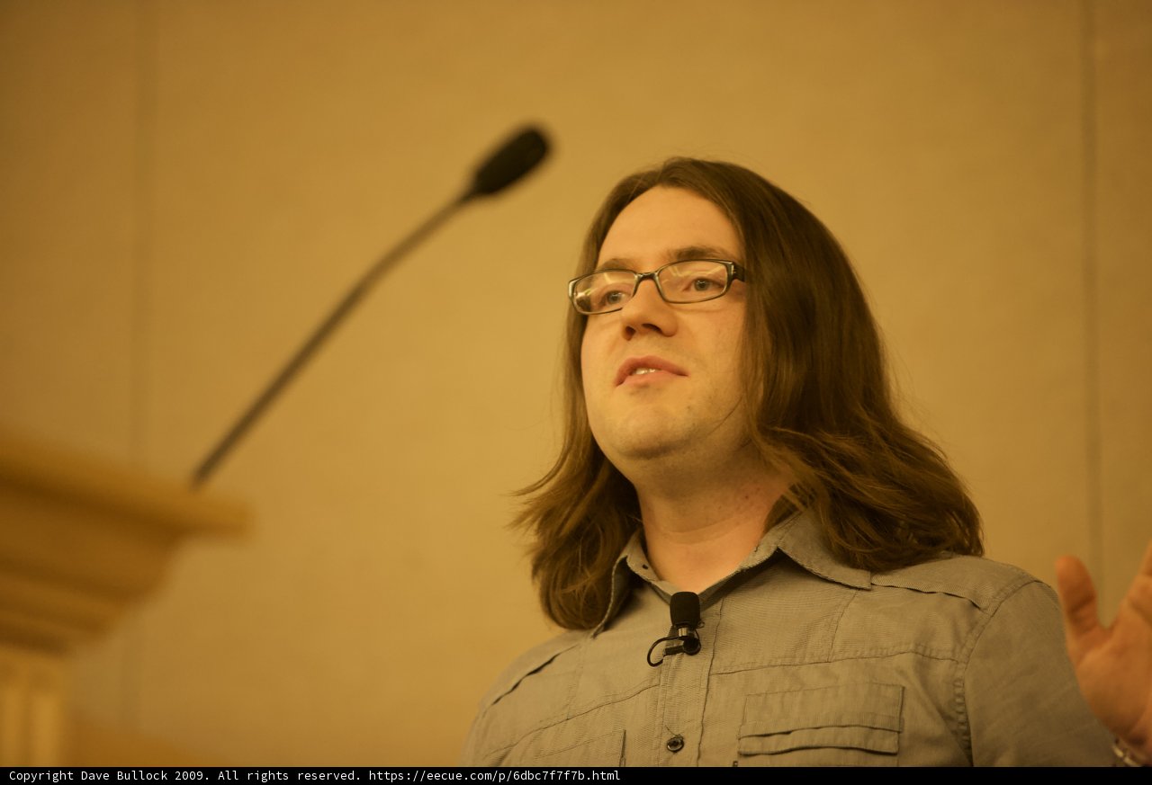 Speaker addressing the crowd at Defcon 17