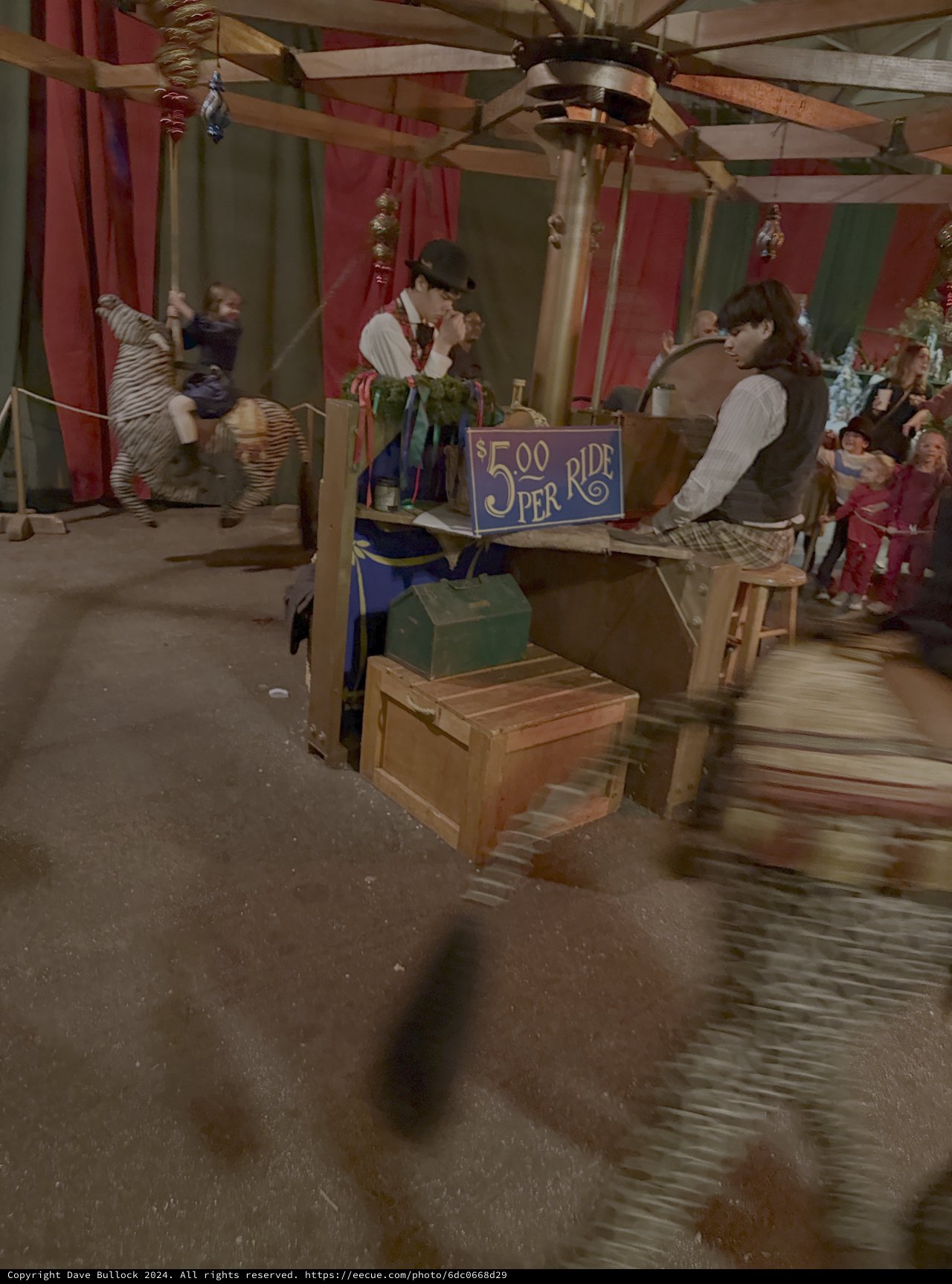 Victorian Era Carnival Ride in Motion