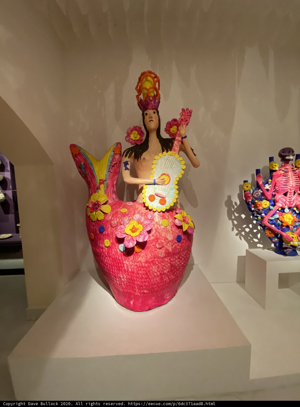 Colorful Sculpture of Marie Laurencin with Guitar