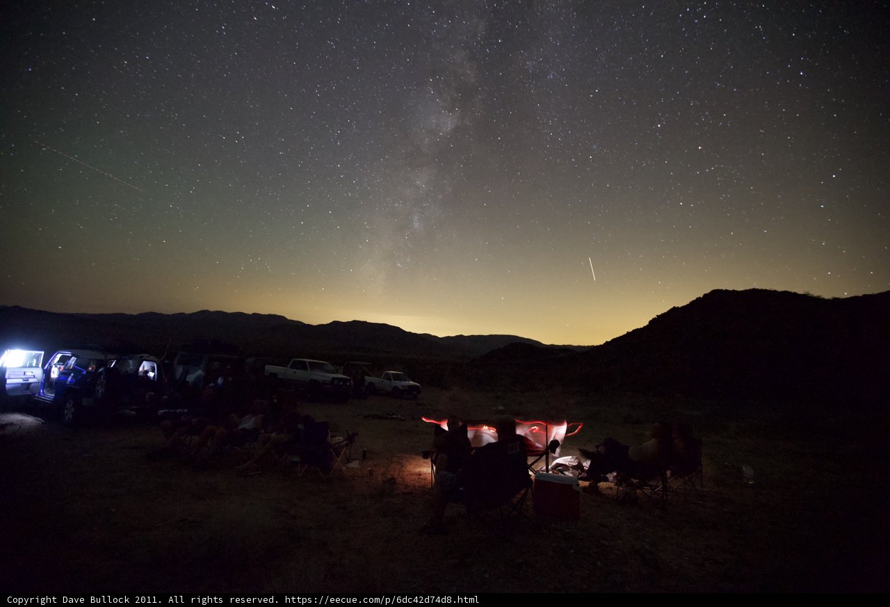 Campfire under a Starry Desert Sky