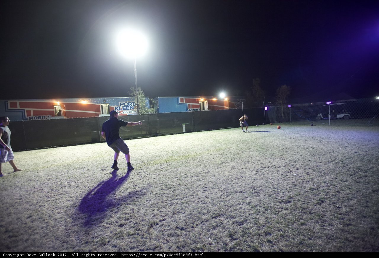 Snowy Night Frisbee Fun