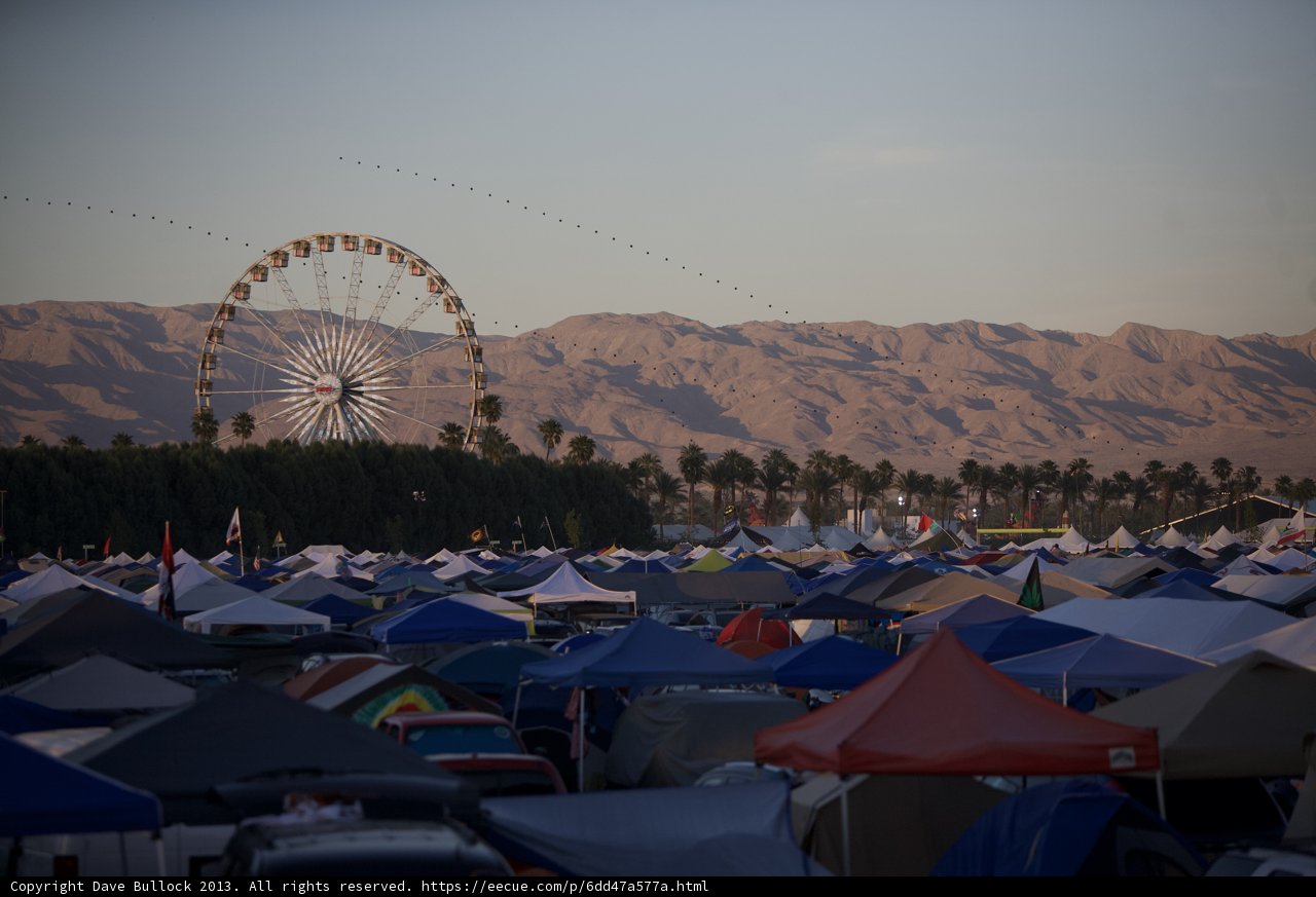 Ferris Wheel and Tent at Coachella