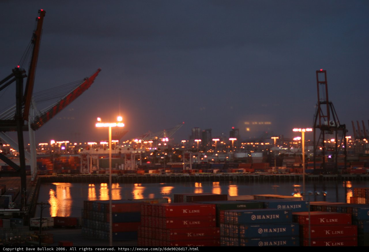 Dark Sky over Waterfront Construction