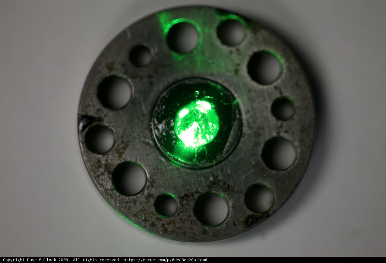 Glowing Emerald Gemstone on Metal Plate