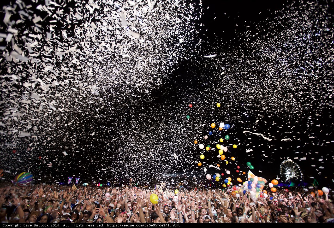 Confetti Rain at Coachella
