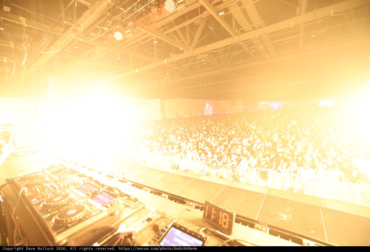 DJ Booth View Over Massive Wobbleland Festival Crowd
