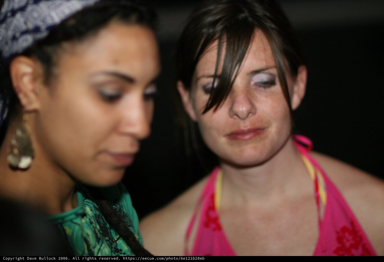 Two Women at a Nightclub Party in 2006