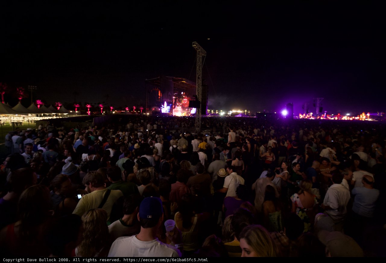Nighttime Excitement at Coachella Concert