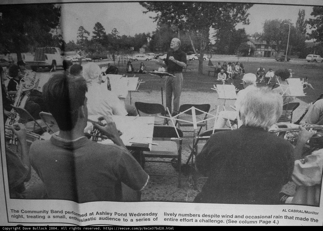 Band Plays to Crowded Audience in the Park