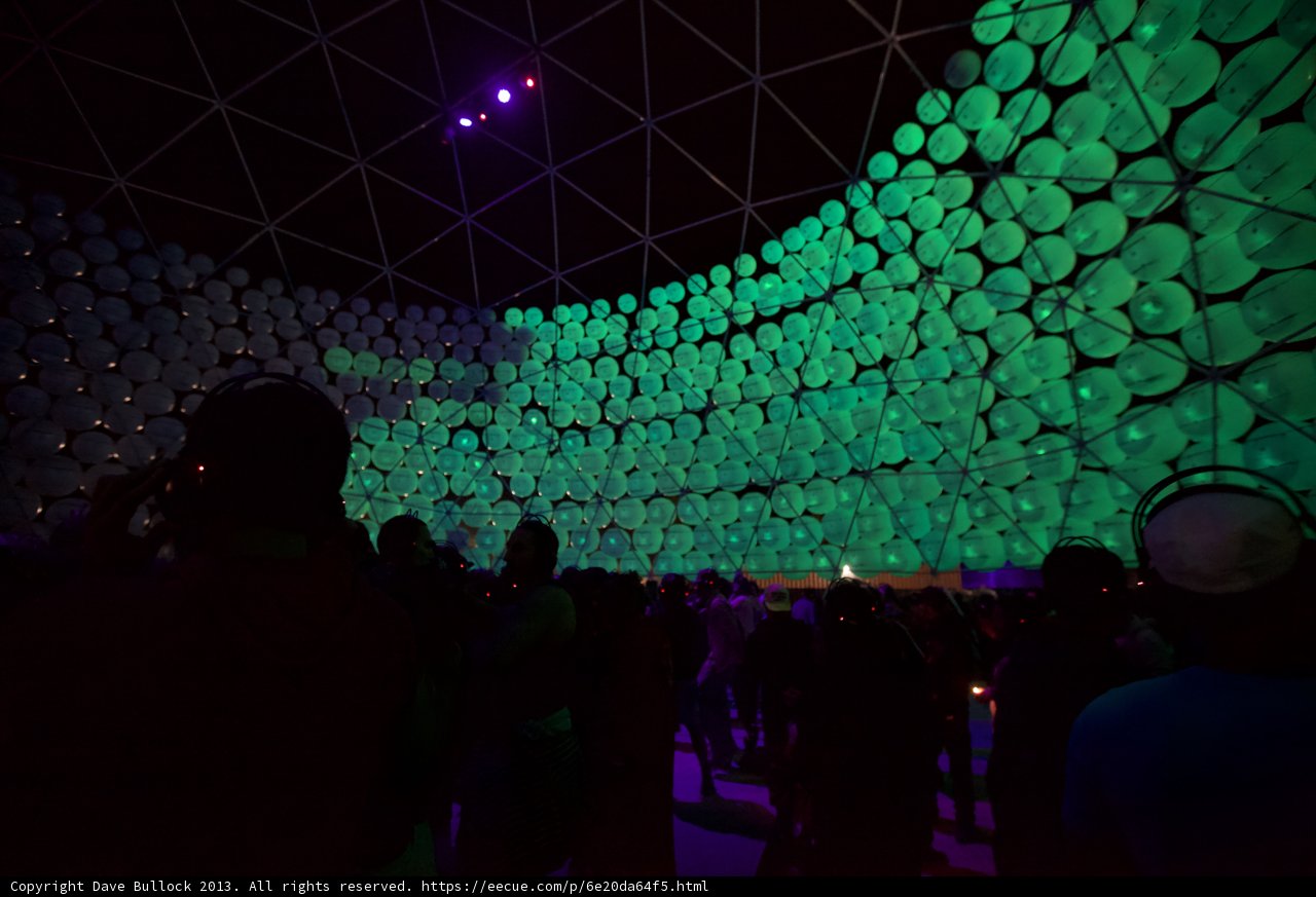 Nightclub Lights and Urban Crowds