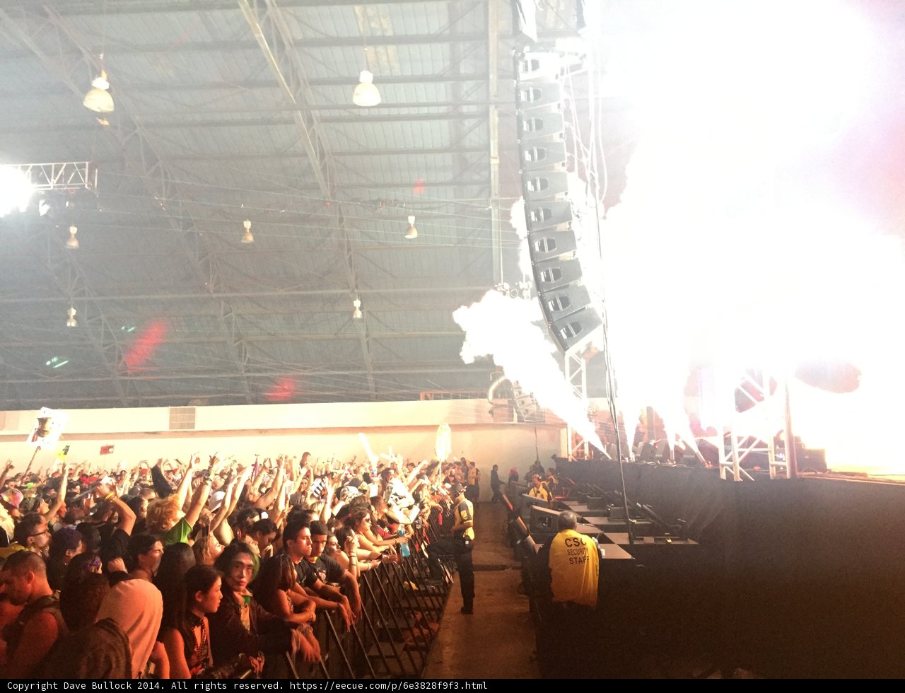Smoke-Filled Concert Crowd in San Bernardino