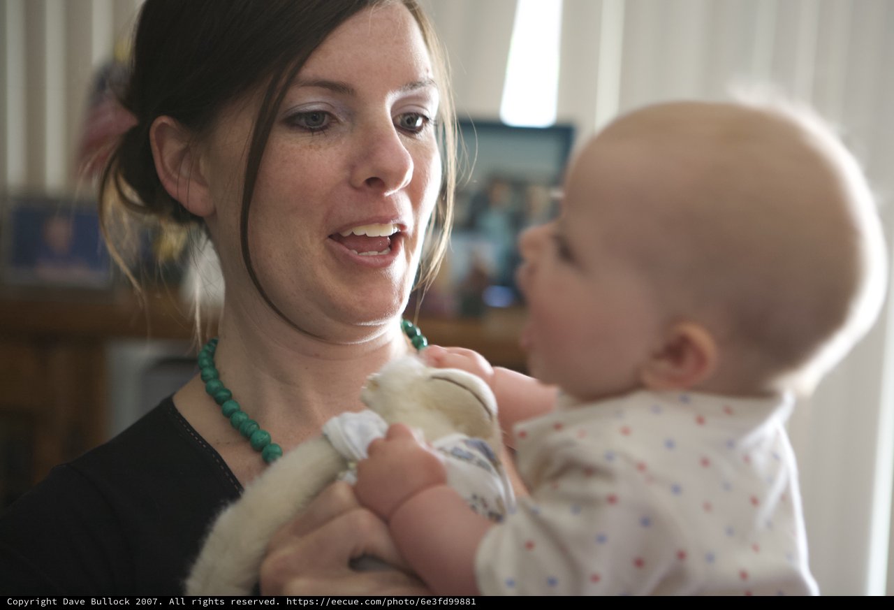 Mother and Baby in Tender Indoor Moment