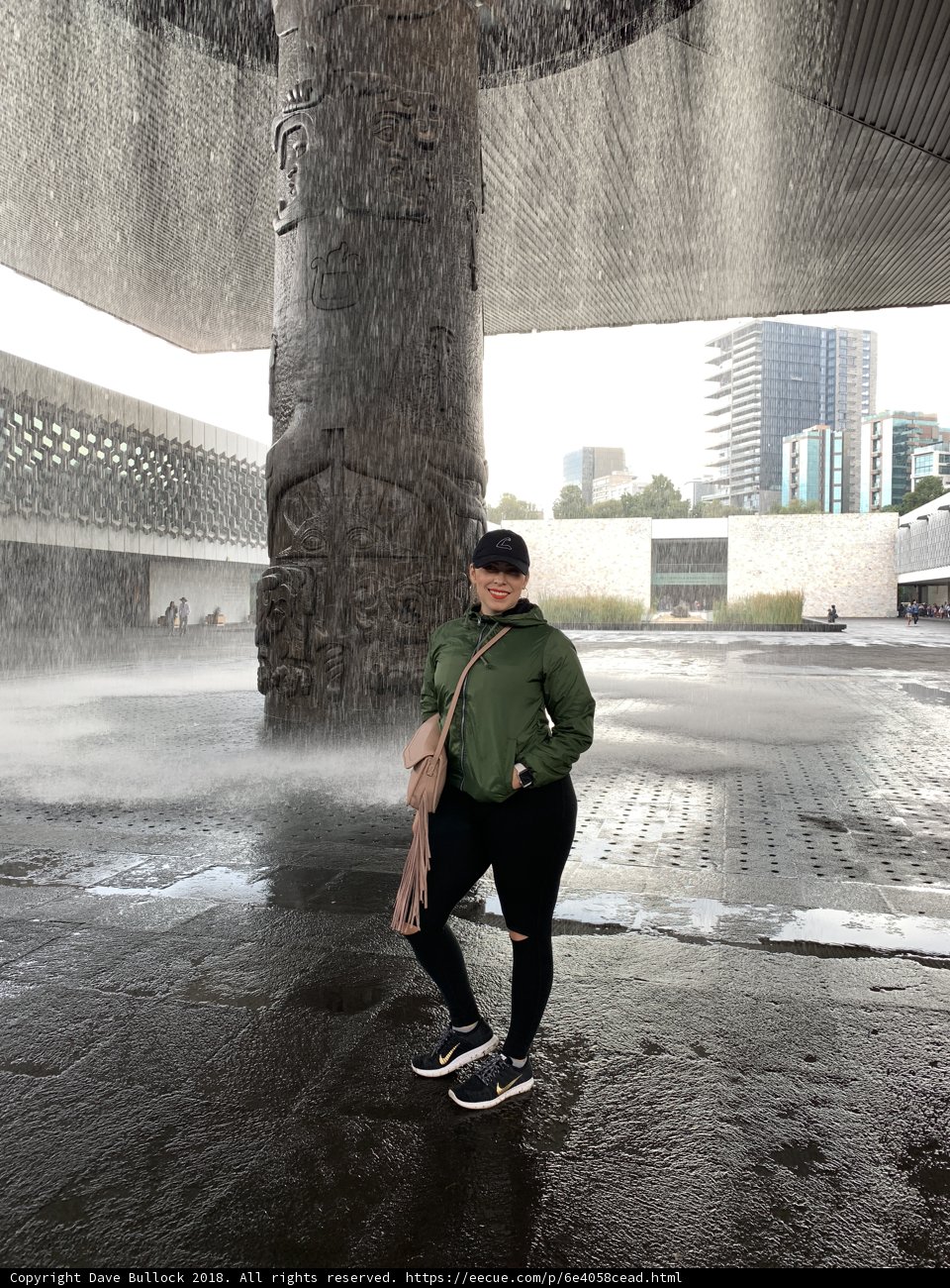 Urban Style in Front of a Fountain