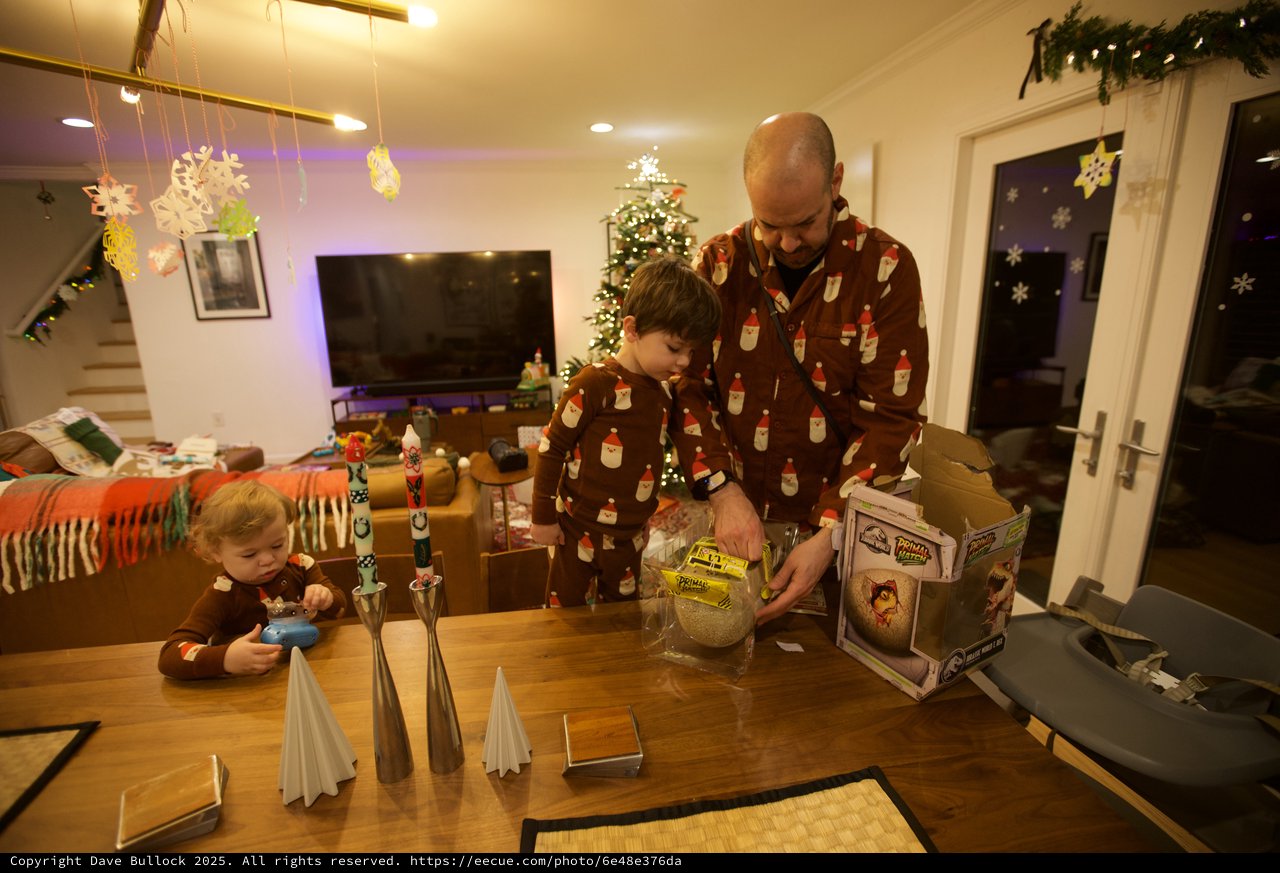 Christmas Morning Science Experiment with Father and Sons
