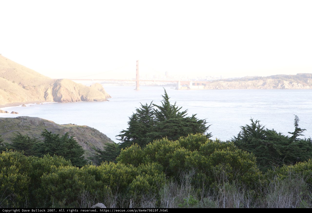 A Majestic View of the Golden Gate Bridge from the Evergreen Hill