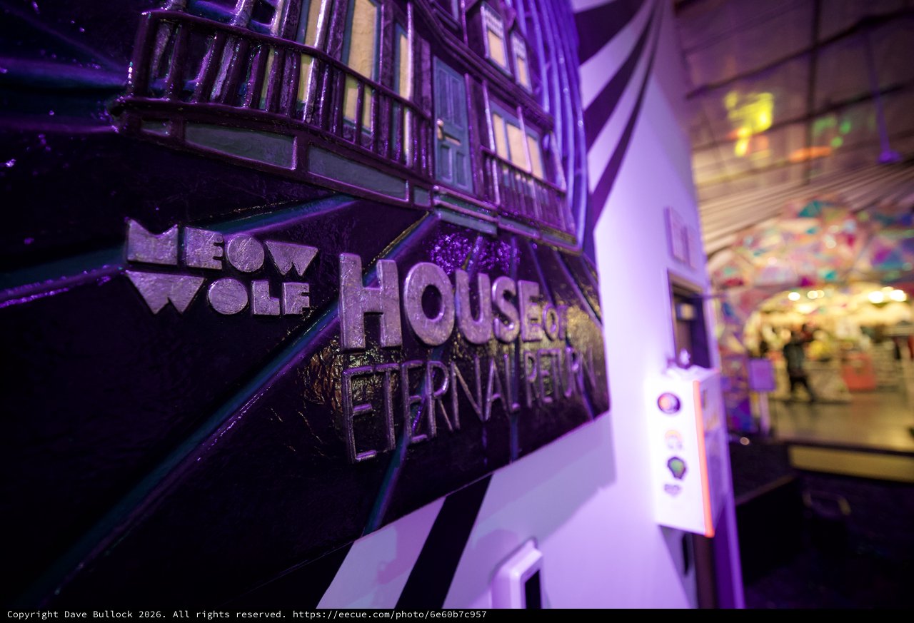 Meow Wolf House of Eternal Return Entrance Sign