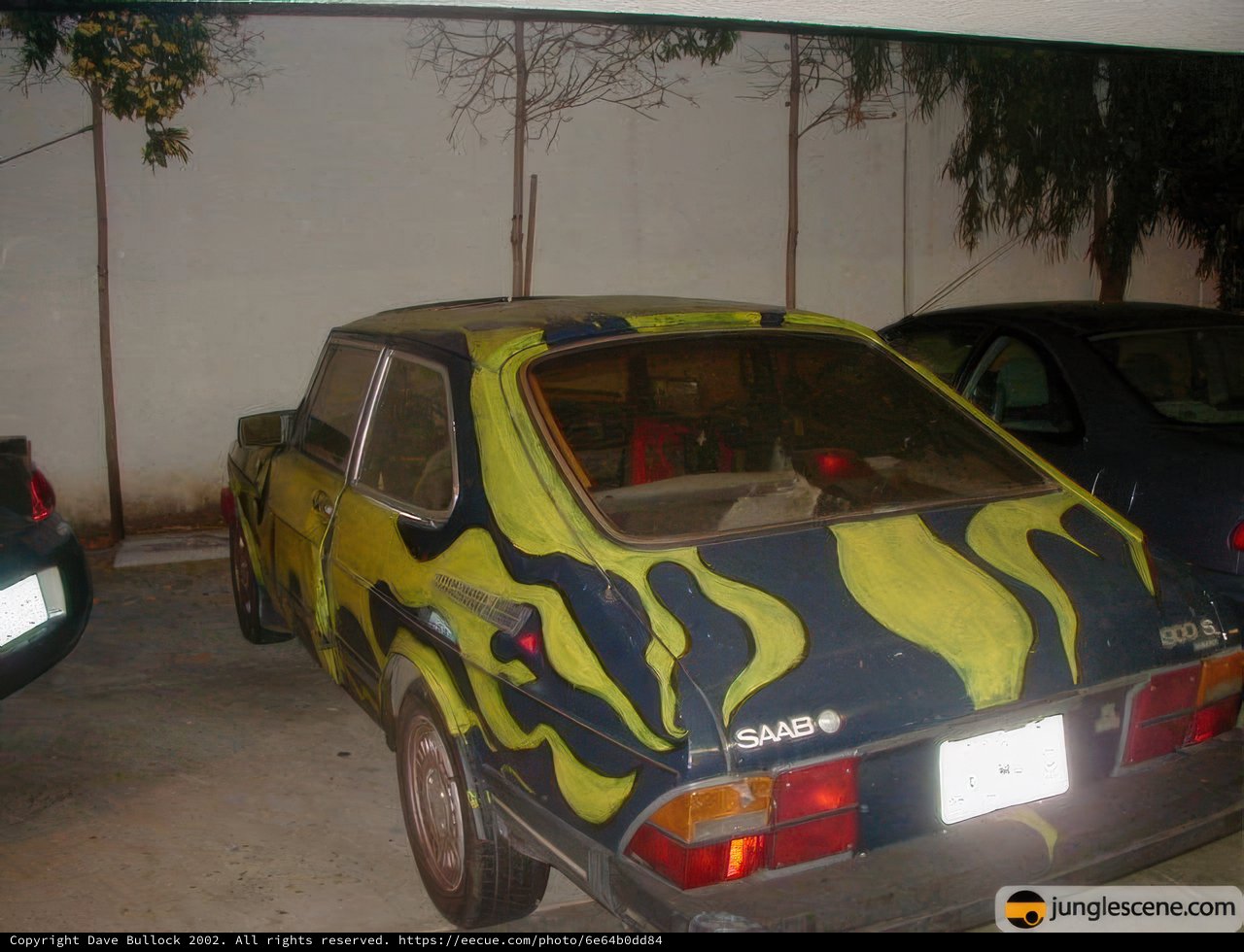Flames and Stripes on a Bold Car